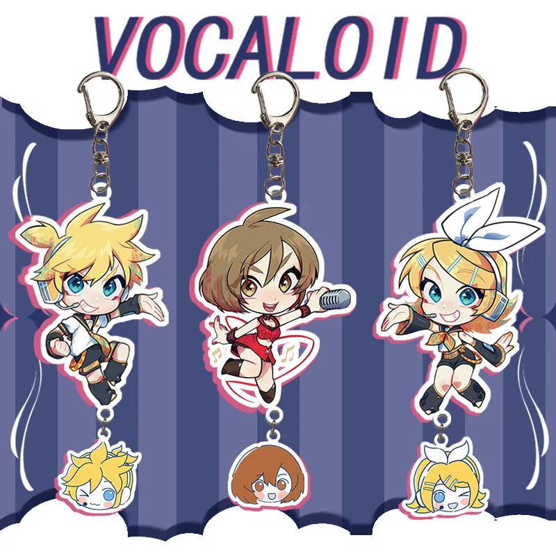 Kawaii Vocaloid Acrylic Keychain Pendants - Anime Character Figures Collection