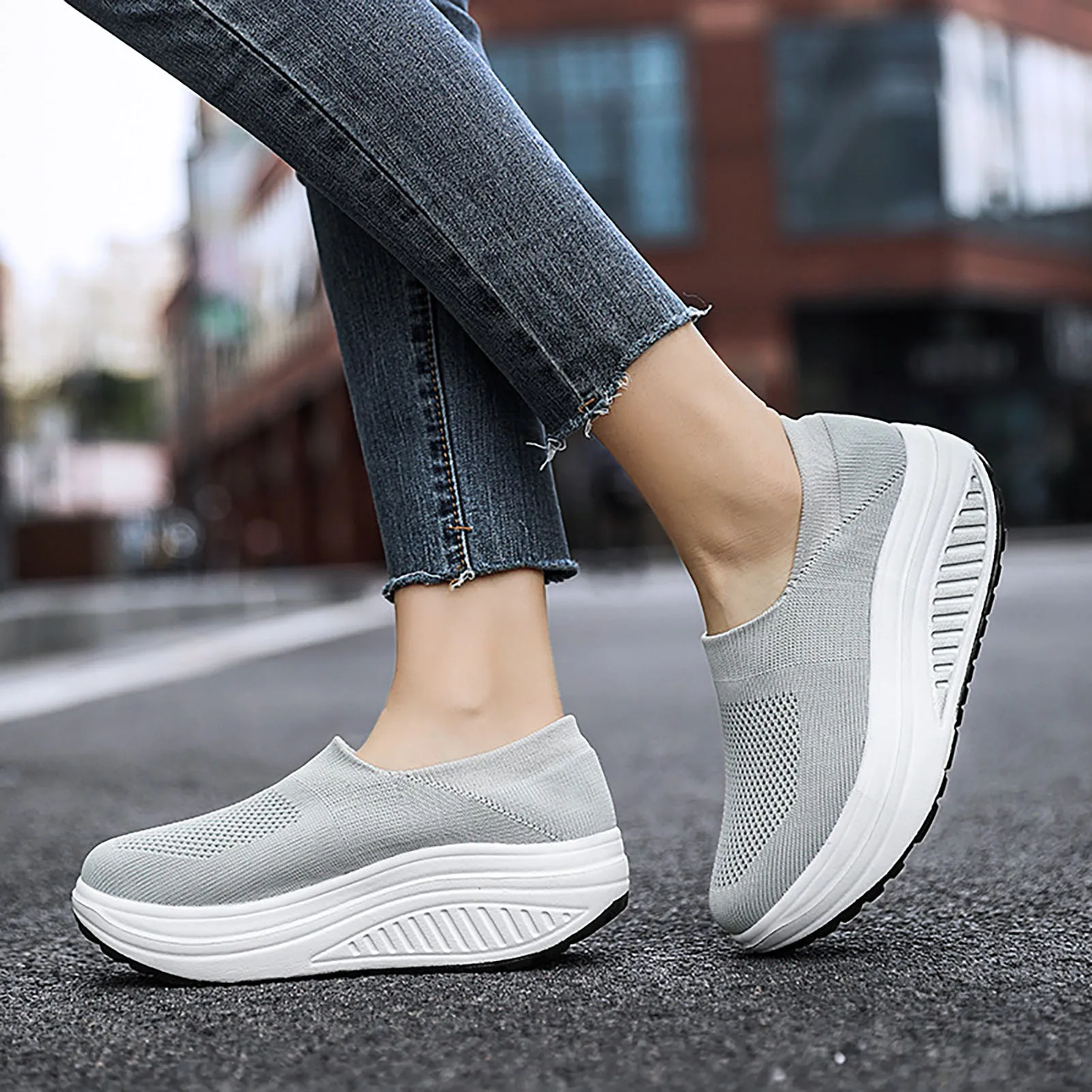 Woman Flat Bottom Mesh Shoes Non-slipped Soft-soled Shoes Gift for Girl friend Female Lover 5