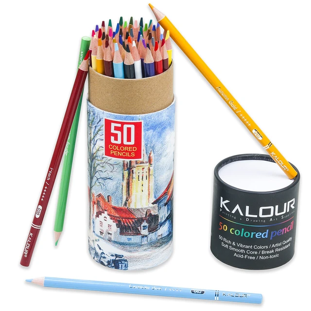 KALOUR Colorless Blender and Burnisher Pencils Set,Non-pigmented
