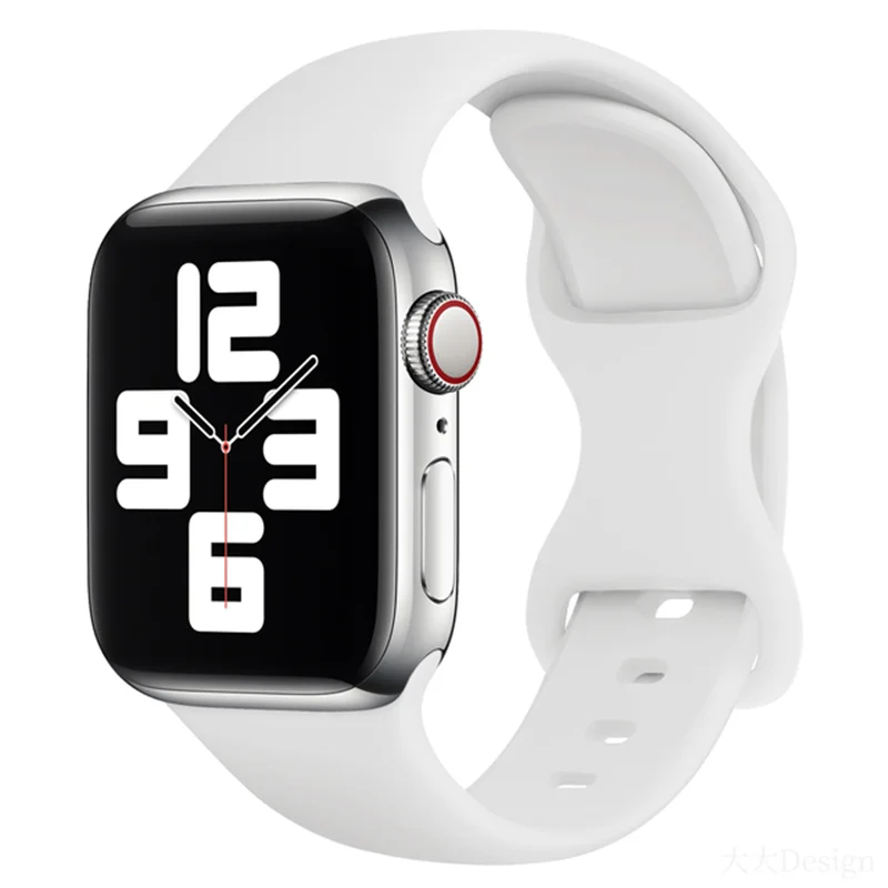 Силиконовый ремешок для Apple watch band 45 мм 44 42 браслет iWatch 38 40 41 correa apple series 6 5 3 SE 7 |