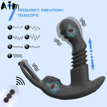 Prostate Massager Anal vibrators Thrusting Butt Plug Prostate testicle Licking Vibrator Stimulator Sex Toys for Men Gay Sex Shop 2