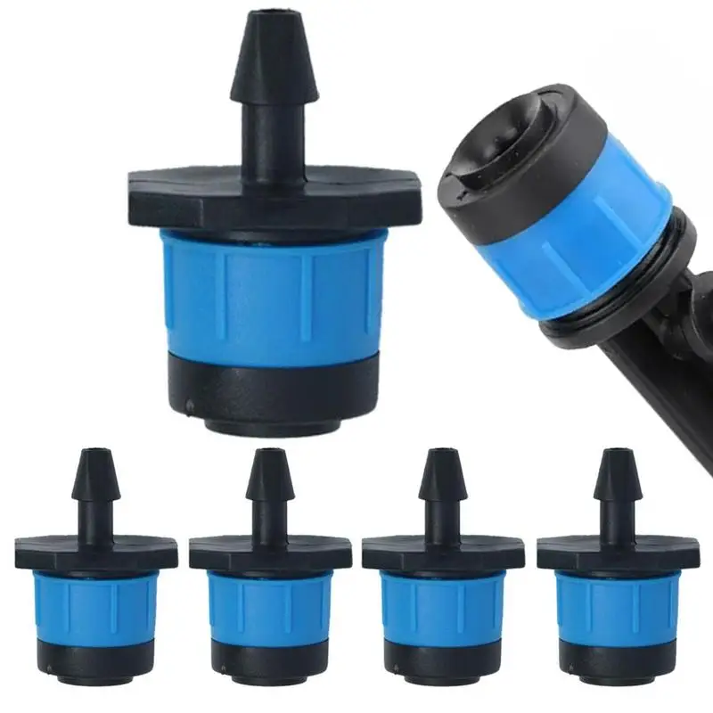 Adjustable Irrigation Drippers 5pcs Adjustable Misting Nozzles Water Flow Drippers Emitters Drip For Watering System 360
