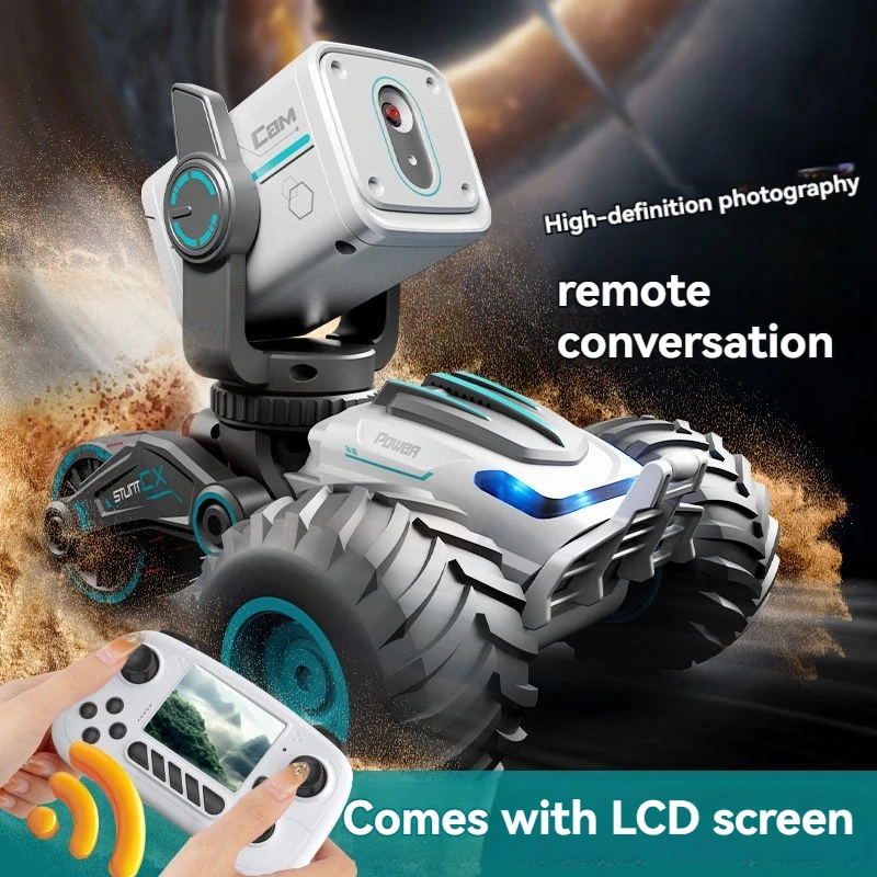 Children's rc remote control car handle HD photo remote dialog photography deformation stunt car boys toys Christmas gift 5
