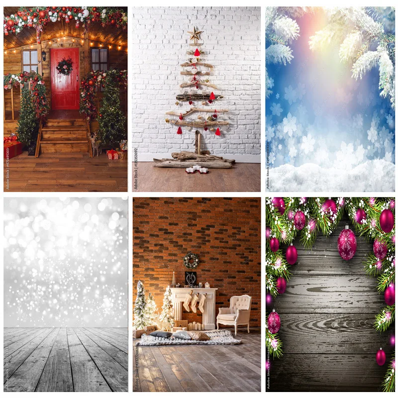 

Christmas Theme Photography Background Christmas tree Light Children Portrait Backdrops For Photo Studio Props 22715 SDJ-05
