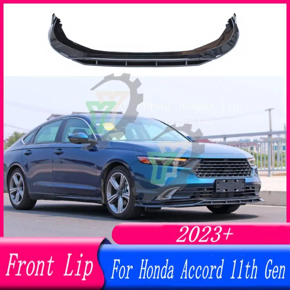 

4PCS Front Bumper Lip Spoiler Splitter Diffuser Detachable Body Kit Cover Guard For Honda Accord 11th Gen 2023+ Car Accessories