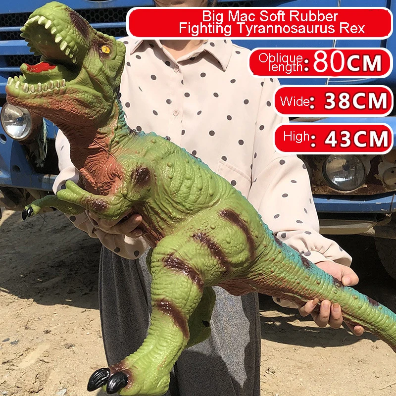 Modelo de tiburón dinosaurio grande de 84 cm, juguetes para niños, Tyrannosaurus Rex, marionetas suaves, animales, Velociraptor, Jurassic Worlds, regalo para niños