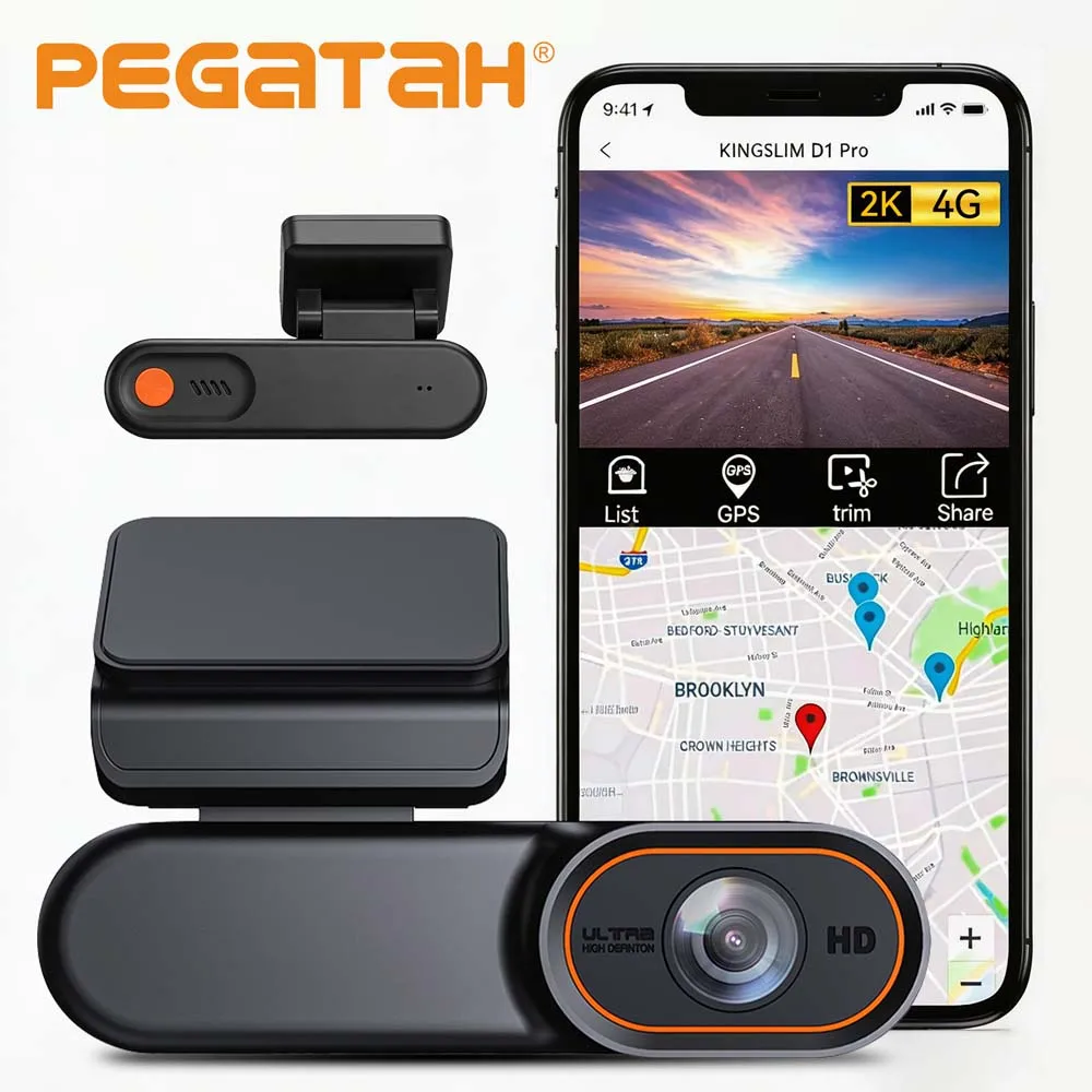 4G LTE Dash Cam GPS Logger 4K UHD Recording Car Camera DVR Night Vision Video Recorder Remote Monitoring 24H Parking Monitor 1