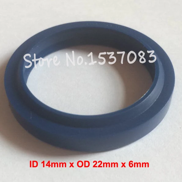 

10 PCS Hydraulic ram oil seal wiper seal polyurethane PU o-ring rod ring gasket 14mm x 22mm x 4.5mm x 6mm