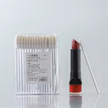 

50 Pieces Disposable Lip Brush Stick Portable Eyebrow Brush for Women Lipstick Lip Gloss Mini Lipstick Brush Make Up Brush Set