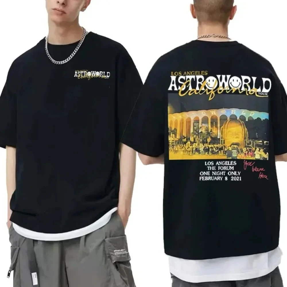 T Shirts Cactus Jack Streetwear Men Women Hip Hop Style 100% Cotton