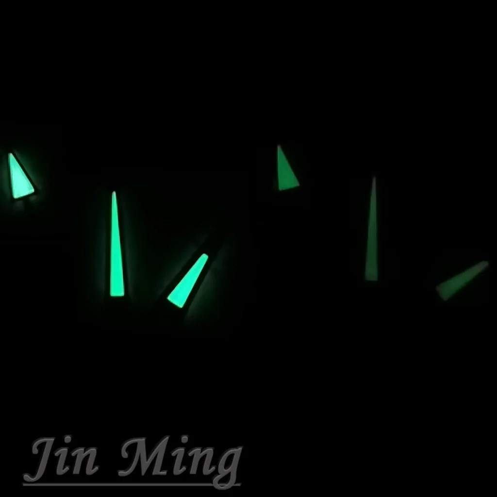 Premium Luminous Black/Grey Watch Hands with Green Glow