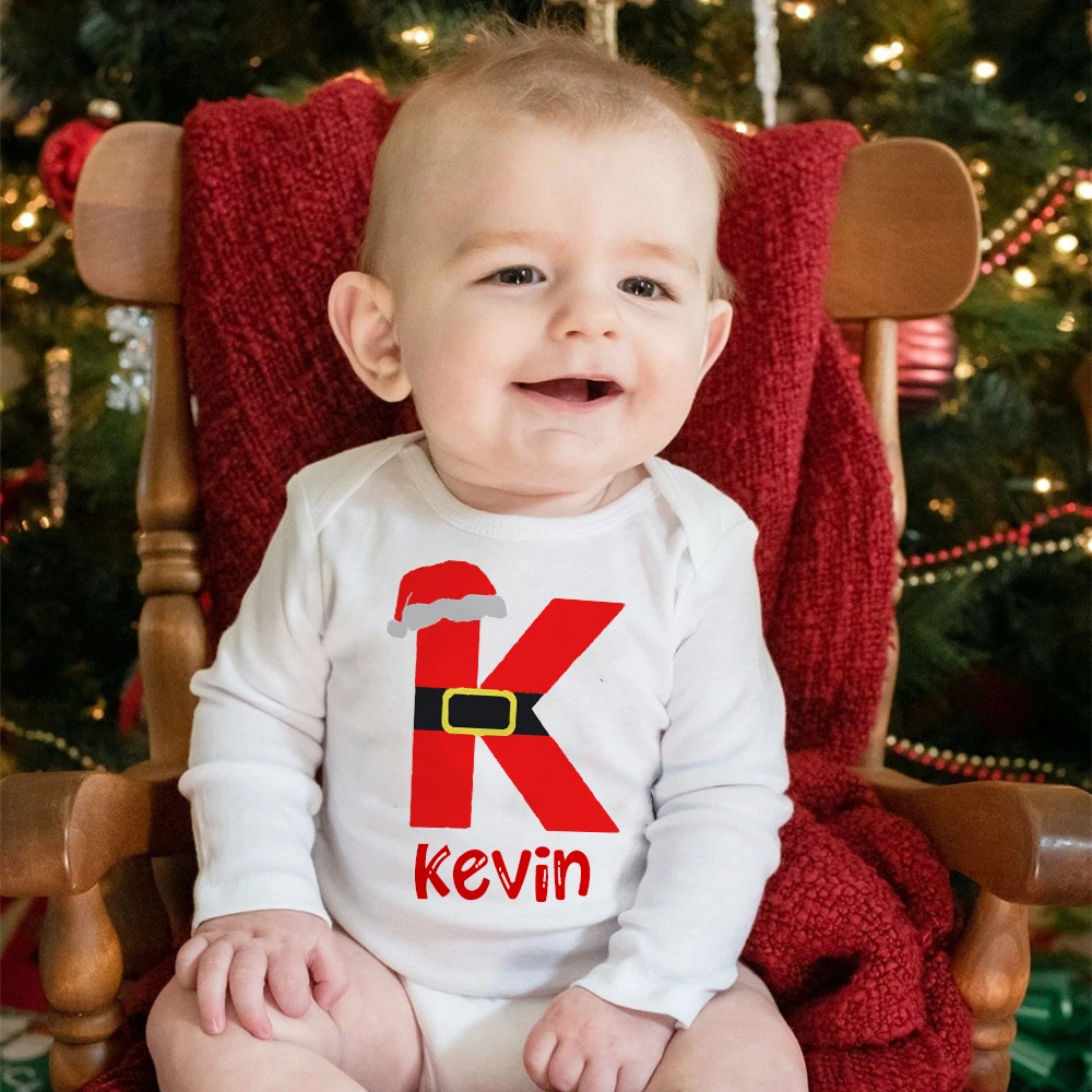 Gift Baby Boy Christmas Gift Baby Boy Clothes Custom Name Hat Print
