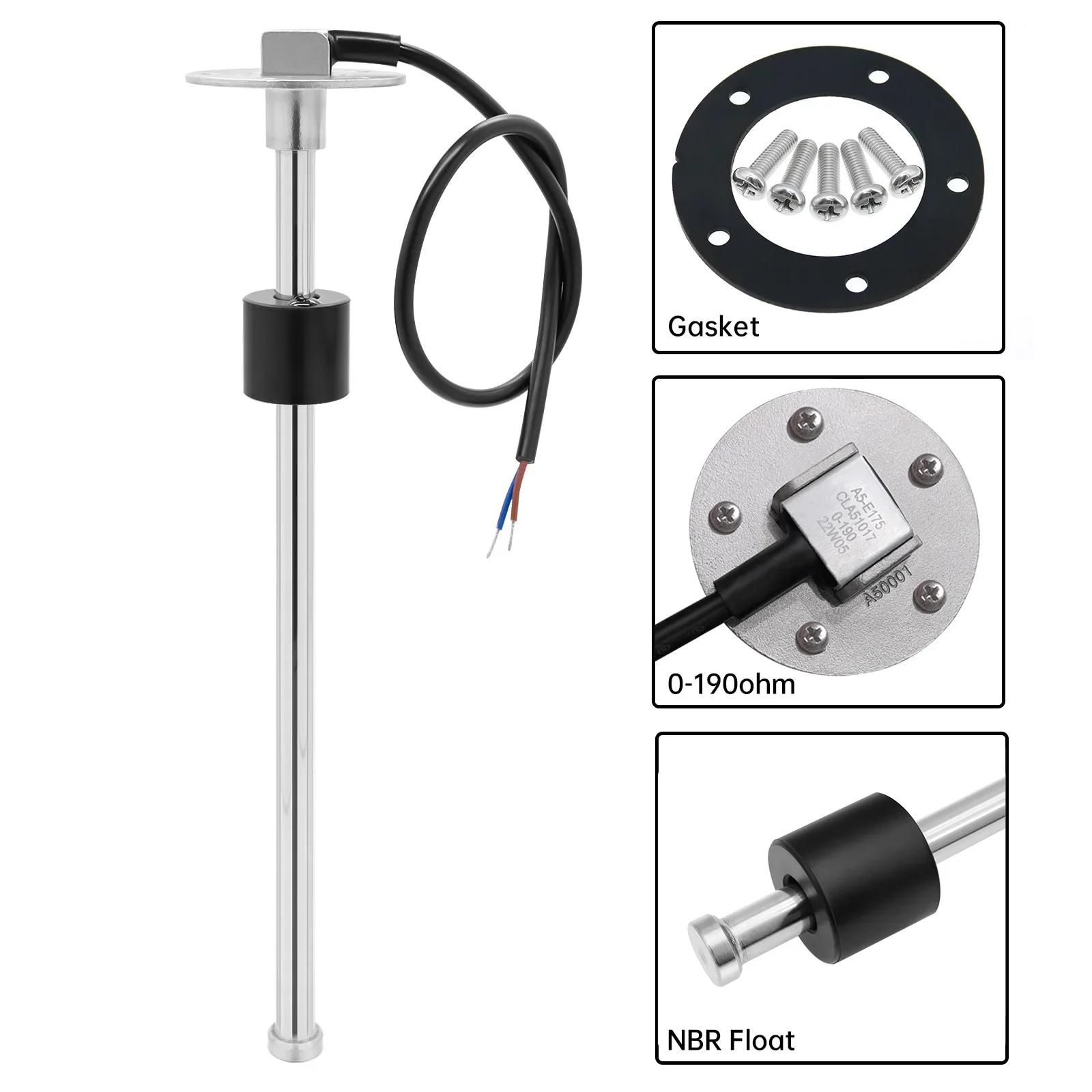 7 Farben 85MM Anzeige 4-in-1 Öldruckanzeige Kraftstoffstand Wassertemperaturmesser Auto-Temperatursensor 10MM 1/8 NPT Kraftstoffstandsensor – Detail 32