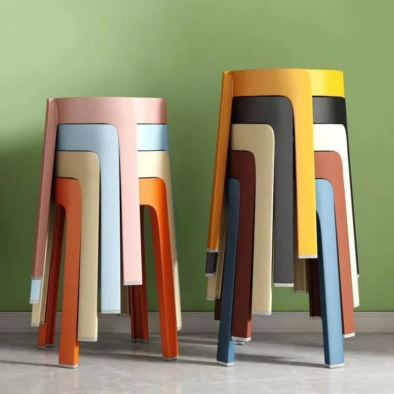 Plastic Stool Round Stackable Dining Table Bench dining chair stool