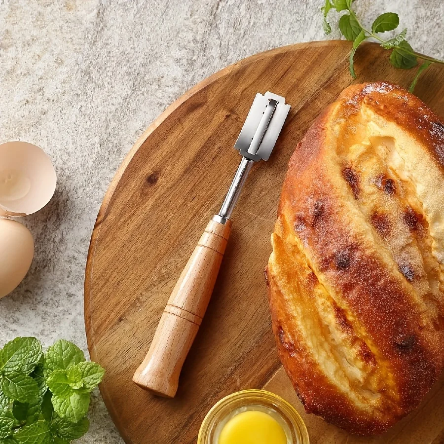 Bread Baking Tools Bread Lame Danish Dough Whisk Kit Dough Scraper Scoring Bread Knife Set For Pastry Baking Cake Dessert Sourdough Pizza