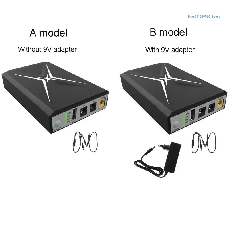 

C5AB 10400mAh Mini UPS Backup USB 5V2A 5.5x2.5mm 9V1A 12V1A Portable Uninterruptible Power Supply Unit for Router