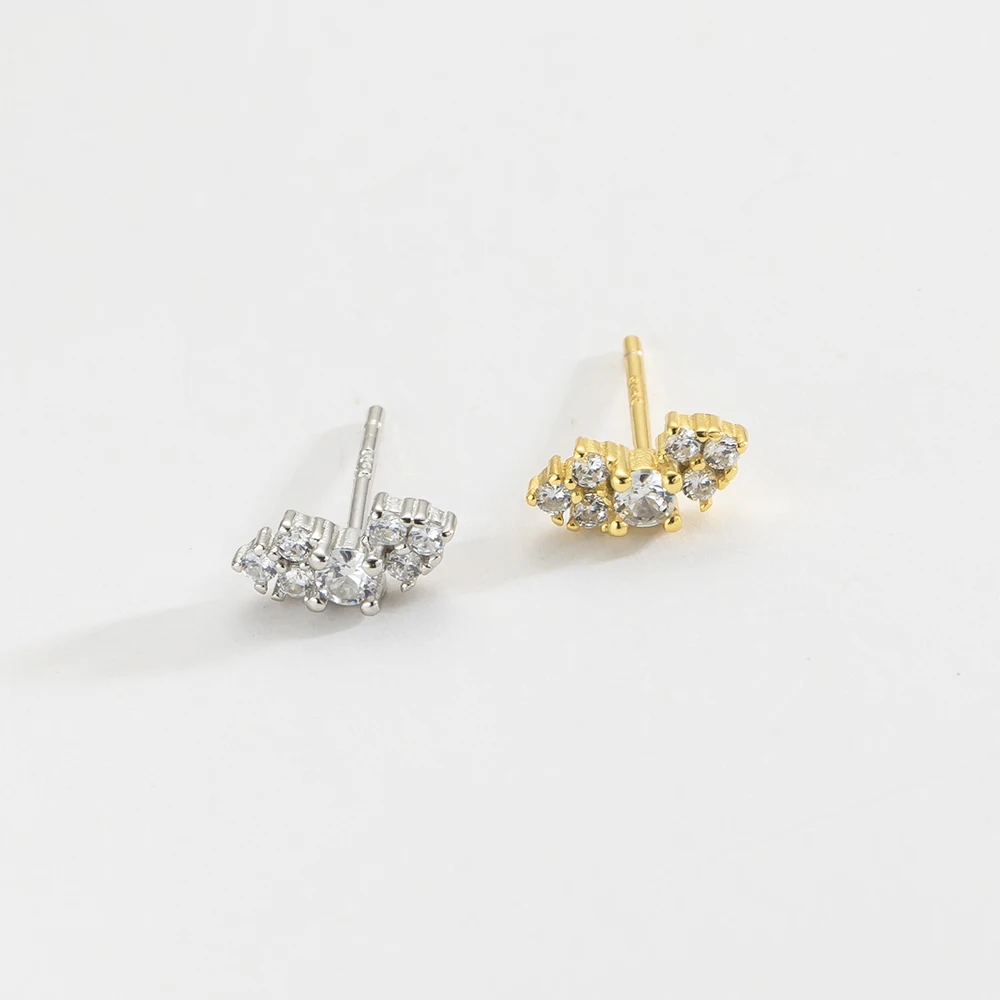 DPLAOPA 925 Sterling Silber 12 Stile Winzige klassische klare Ohrstecker Piercing Frauen Luxus Edlen Schmuck Clips 2022 Winter – Detail 3