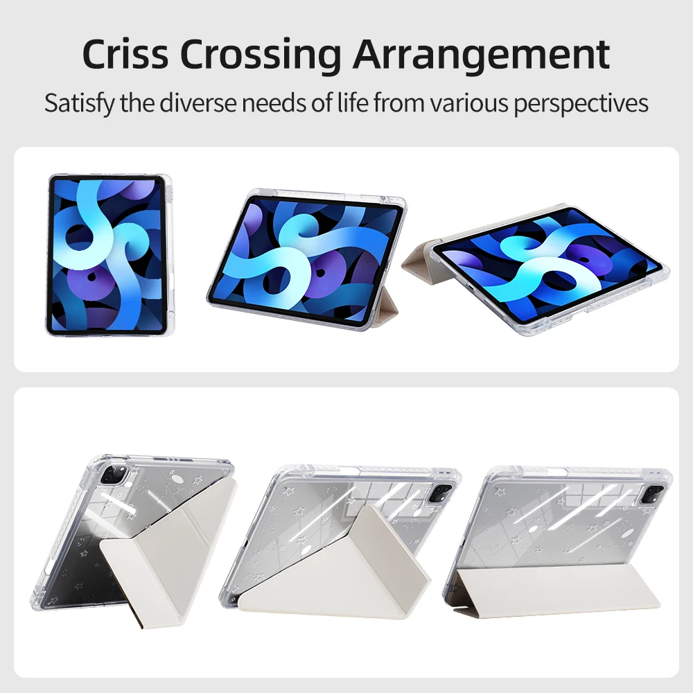 Sleek Magnetic Foldable Tablet Case with Y-Design