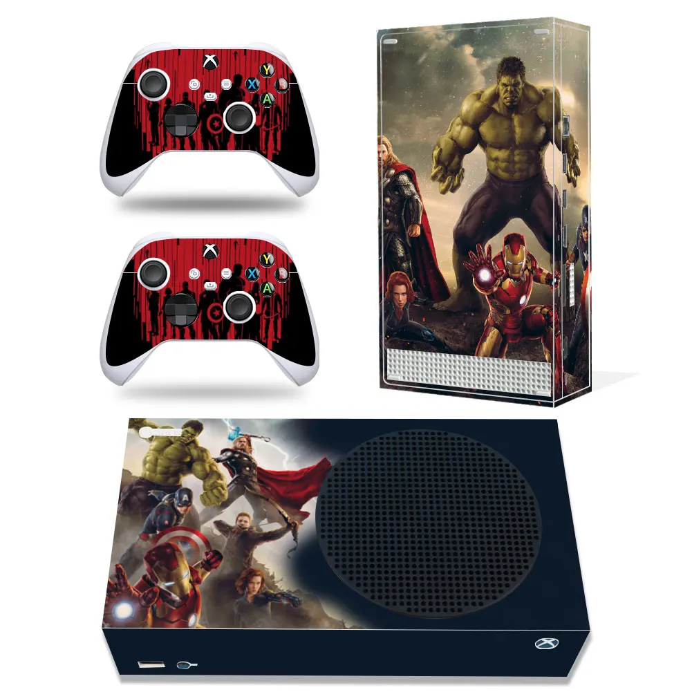 Marvel Iron Man Spiderman Skin Sticker Decal Cover for Xbox Series S Console and 2 Controllers Xbox Series S Skin Sticker Vinyl 