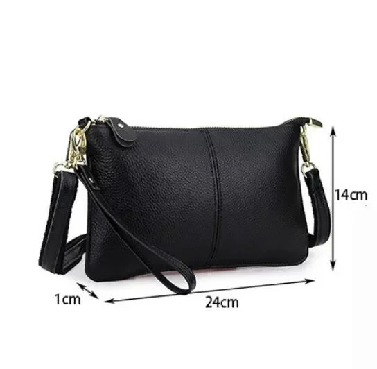 Women Genuine Leather Clutches Shoulder Bags Crossbody Bags