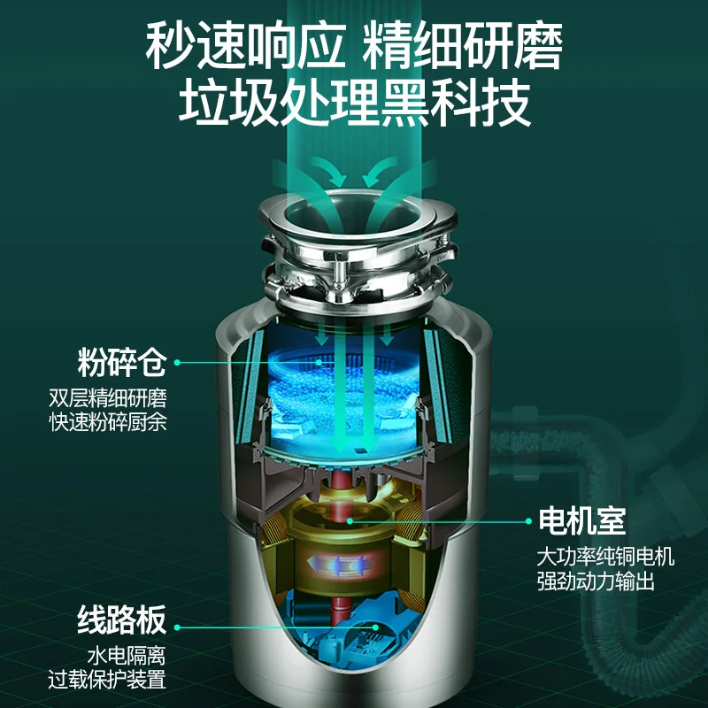 800W  Food Waste Disposer for Kitchen Sink, Easy Operation & Noise Reduction  Garbage Disposal  음식물쓰레기 분쇄기  Waste Disposer 4