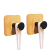 New Wall Wood Hook Decorative Coat Cloth Hanger Hook 3M Adhesive Bathroom Towel Robe Holder Rack Kitchen Gadgets Organizer Hook 5