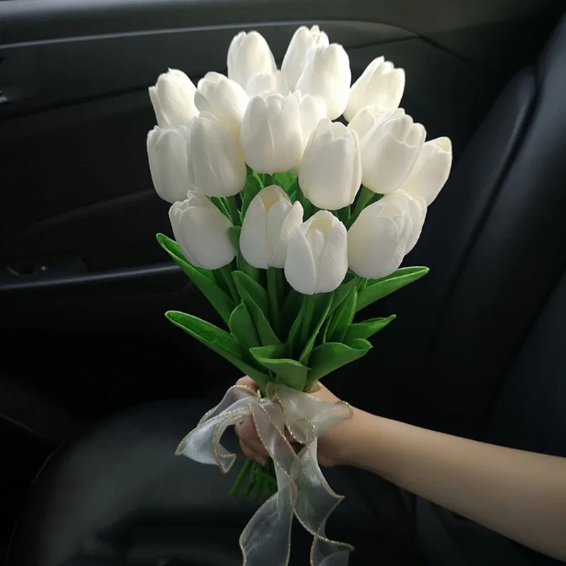 free-shipping-big-size-high-quality-imitation-white-tulip-holding-flower-bridal-wedding-bouquet-finished-artificial