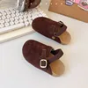 2024 New Girl Boy One Step Flat Bottom Baotou Half Slippers Children Summer Outwear Round Head Half Slippers Lazy Shoes 4