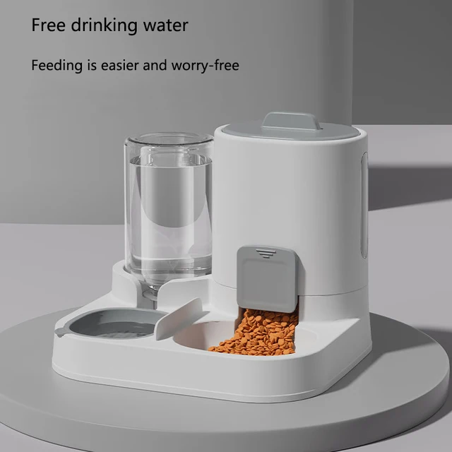 Hot pet feeding and drinking water two-in-one food smooth large-capacity feeding and drinking water bowl cat food bowl dog bowl 2