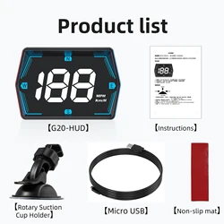 Universal Car Digital Speedometer with Overspeed Alarm and Large Display (G20)