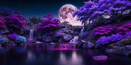 Moon Mountain Waterfall Scenery Large Size Diy Diamond Painting Landscape Full Drill Mosaic Embroidery Pictures 200x100cm - Image 9