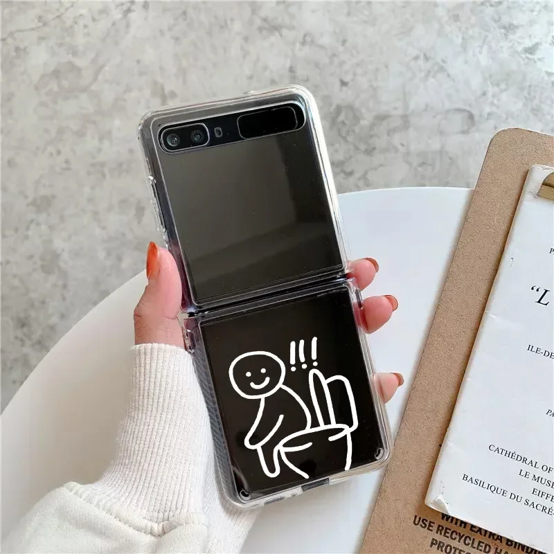 Simple Funny Matchstick Men Couple Transparent Clear Case