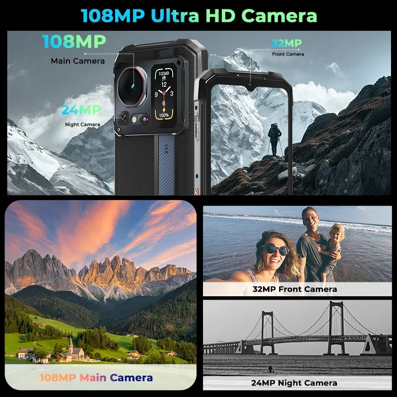 HOTWAV Cyber 16 Pro Rugged Phone 8GB 512GB 108MP Camera 6280mAh 33W Mobile Phones  6.6 Inch FHD+ 120Hz Smartphone Android NFC