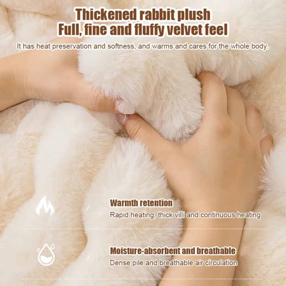 Office Rabbit Chair Seat Thickened Non Slip Winter Chair Pads Square Chair Seat Pads Office