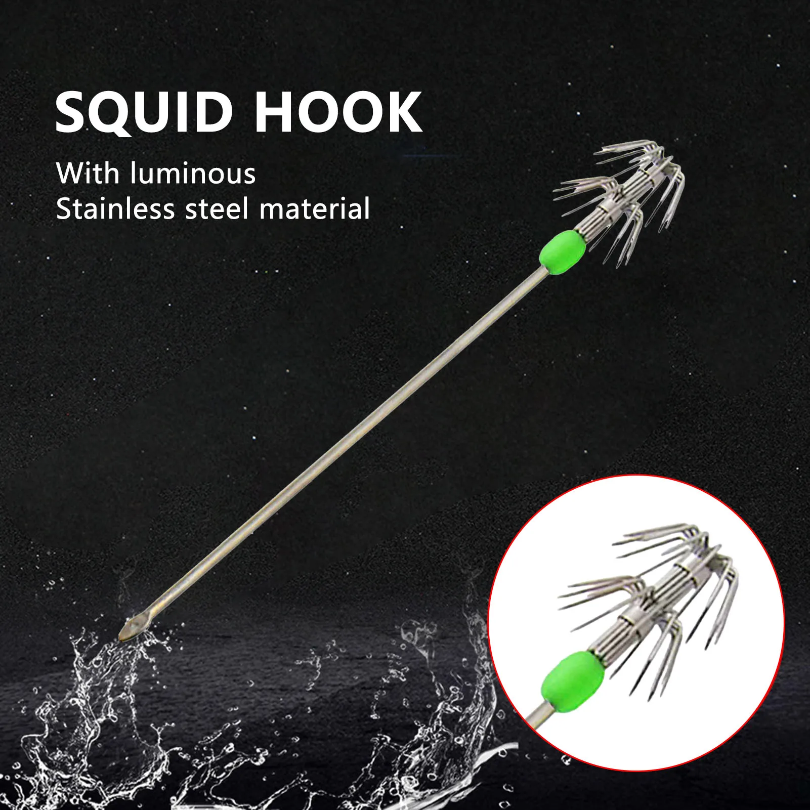 Leurres calamars fluorescents avec design double/simple couche pour pêche côtière et ports - Hameçons spécifiques