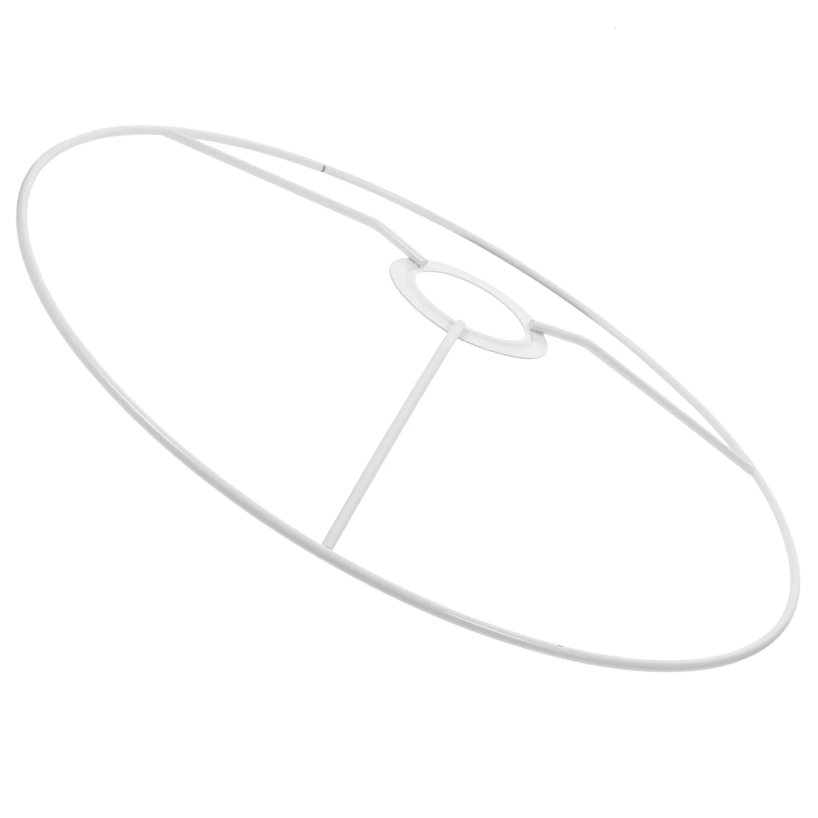 KONTONTY Telaio Paralume Tondo in Ferro Resistente, Struttura Filo Metallico Fai Da Te, Anello Porta Paralume E27 Per Lampada Da Tavolo e a Sospensione, Adatto Per Interni, Set, Diametro 40 Cm