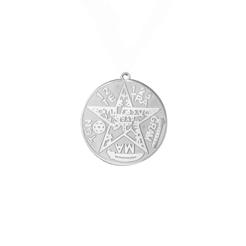 2025 Neuankömmling Mystischer Anhänger Hexenknoten Pentagramm Tetragrammaton Okkultes Symbol Charm für DIY Esoterische Halskette – Detail 9