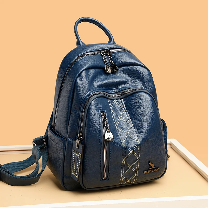 

New Women Backpack Multifunctional Bag Travel Backpack School Bag Purses High Quality Pu Leather Female Backpack Shoulder Bag