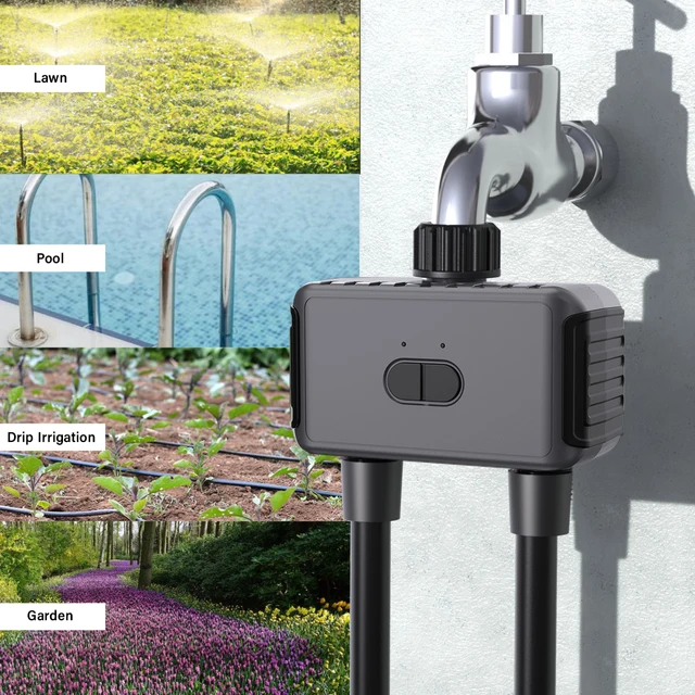 Tuya Wifi Intelligens Szelep Automatikus Vízi Időzítő Kültéri Mezőgazdasági Kert Sprinkler Időzítője Az Alexa -Val És A Google Assistant -Nal - Image 6