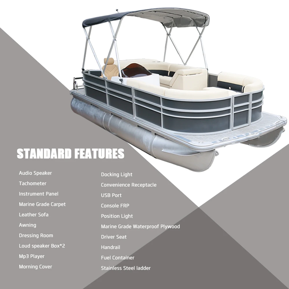 2022 New Kinlife Luxury River Passenger Boats Aluminum Pontoon