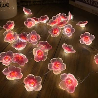 30LEDS Cherry Blossom Fairy String Lights Pink Landscape ligh Flower String Lamps For Outdoor festival Christmas Decorationts 1