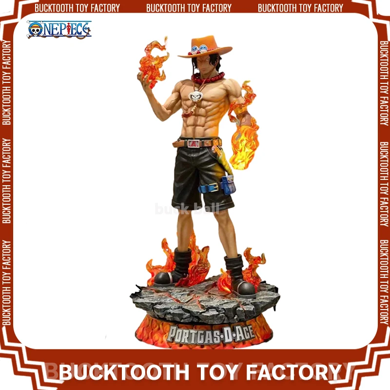 

73cm One Piece Ace Anime Figures Extra Large Portgas D Ace Action Figure PVC Statue Model Fire Fist ACE Room Decora Toys Gifts