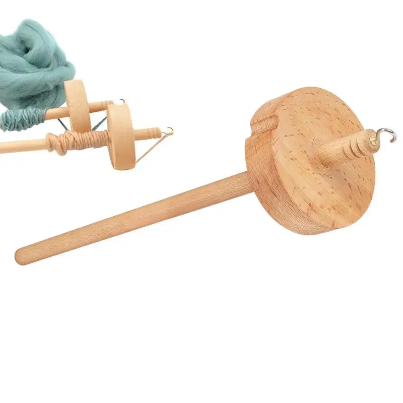 2Pc DIY Drop Spindle Top Whorl Yarn Spinner Hand Wooden Spinning Wheel for  Yarn Making Yarn Spindle for Beginners Sewing 