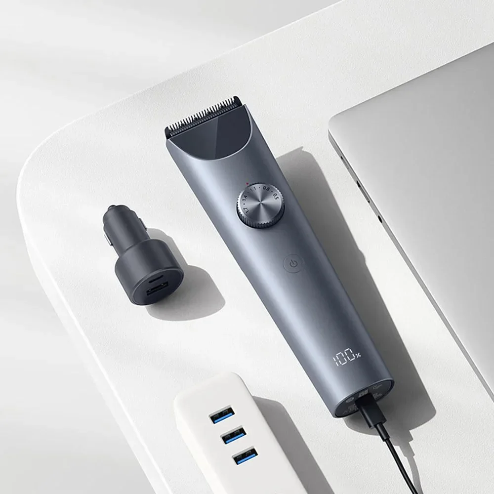 Xiaomi Mijia Hair Clipper 2 Household Wireless Trimmer Cutting Barber IPX7 Titanium Alloy Blade Men Sideburns Electric Shaver 3