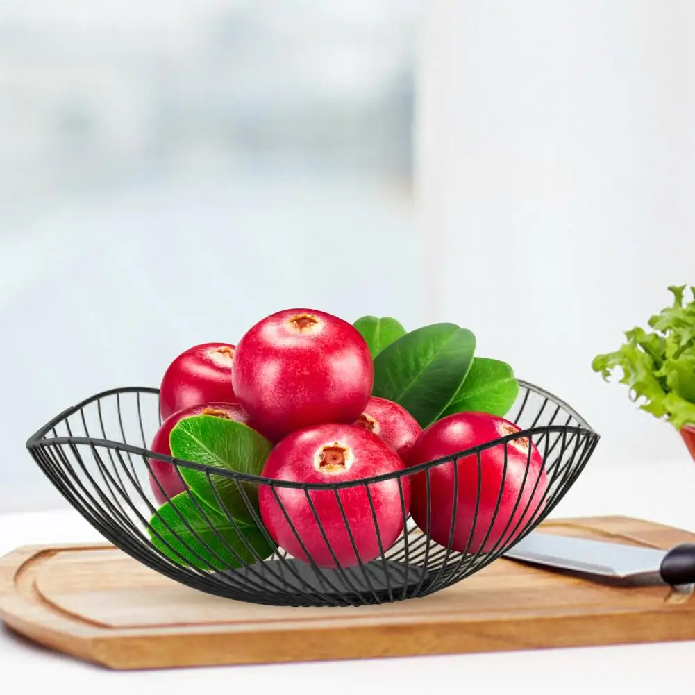Fruit Basket Large Capacity Exquisite Multi-purpose Kitchen Eggs Dessert Holder Metal Snack Bread Vegetable Storage Drain Basket