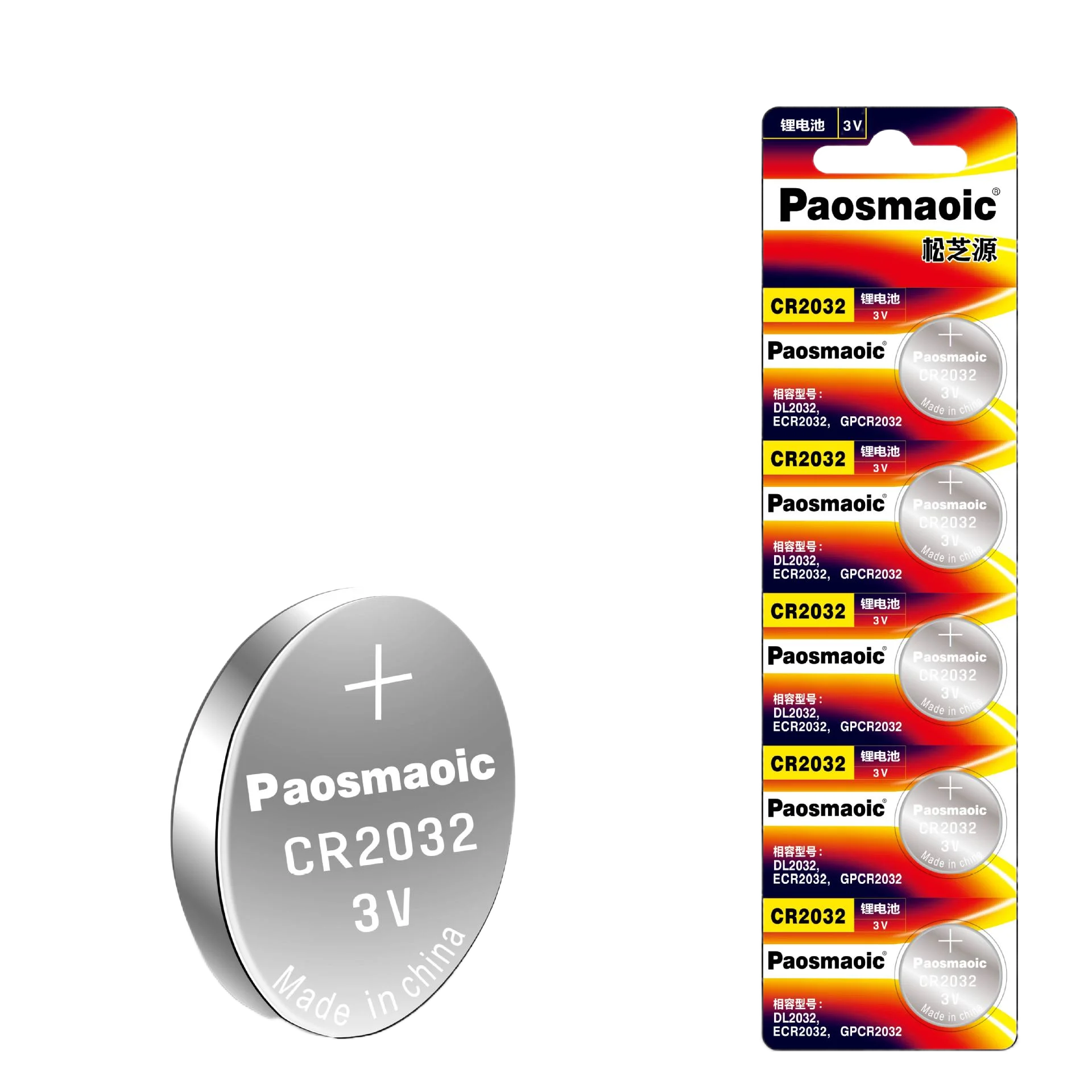 시계, 장난감, 자동차 키, 계산기 및 스크루 드라이버용 정품 CR2032 3V 리튬 배터리, DL2032 BR2032 ...