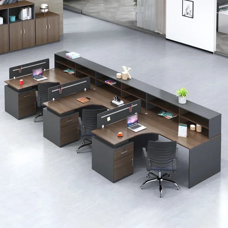 Office Furniture commercial office table and chair set Bureau de travail modular office partition table Staff desk workstation