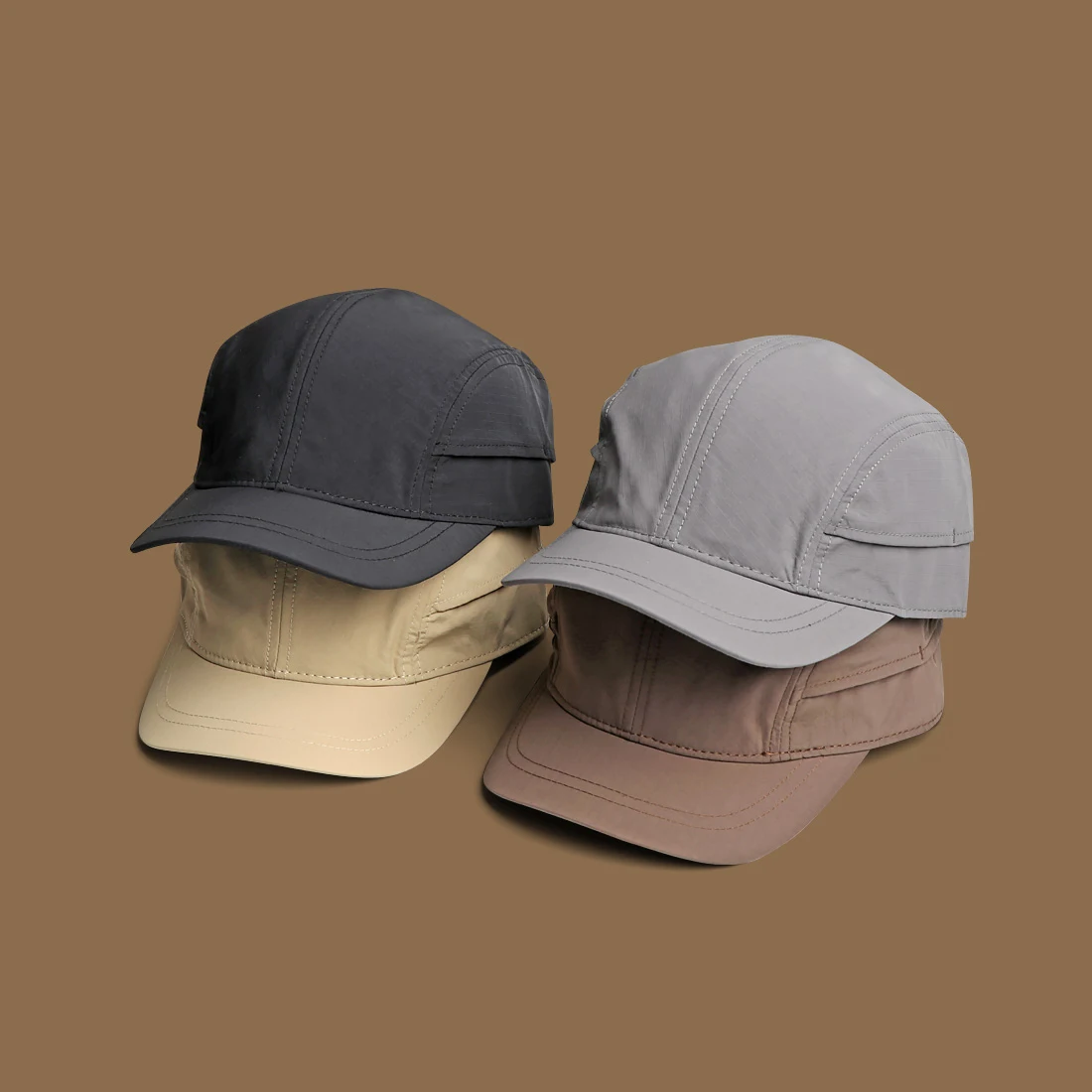 Japanese Thin Summer Outdoor Sunscreen Quick-drying Baseball Cap Men's Short Solid Color Light Board Baseball Cap 4