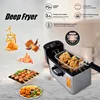 Powerful Electric Deep Fryer Anti-Scald Stainless Steel Adjustable Temperature Commercial Home Small Electric Fried Oven 1