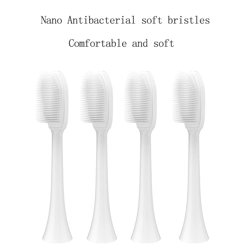 

2pcs Nano Brush Heads Antibacterial Replacement Toothbrush Heads For Philips Sonicare HX3/HX6/HX9/HX8 Heads For HX6780 HX3014
